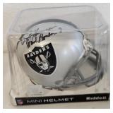 J2 - NFL RAIDERS MINI HELMET SIGNED (F215)