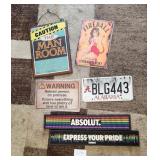 J2 - COLLECTIBLE SIGNS & LICENSE PLATE (L190)