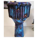 J2 - BLUE & BLACK DJEMBE HAND DRUM (F218)