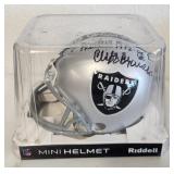 J2 - NFL RAIDERS MINI HELMET SIGNED (F213)