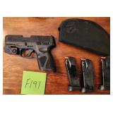 J2 - TAURUS ARMS GC3 SN: ACG075499 W/ 3 MAGS, CASE