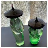 J2 - TWO MURANO ART GLASS FIGURINES (F80)