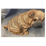 J2 - SHAR PEI DOG STATUETTE 11"T (L70)