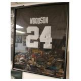 J2 - RAIDERS WOODSON SIGNED JERSEY FRAMED (L139)