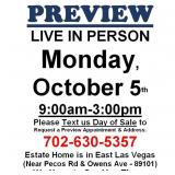 PREVIEW LIVE IN PERSON - Monday, October 5th