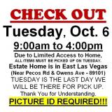 AUCTION PICK UP DAY & HOURS