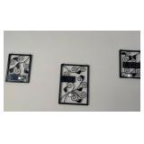J1 - SET OF THREE METAL WALL DECOR (K4)