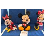 J1 - LOT OF THREE DISNEY CHARACTER FIGURINES (K95)