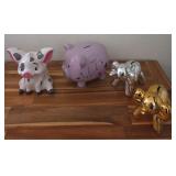 J1 - LOT ASSORTED PIGGY BANK DECOR (B41)