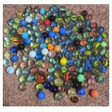 J1 - LARGE LOT ASSORTED GLASS MARBLES (A516)