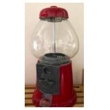 J1 - VINTAGE RED CAROUSEL GUMBALL MACHINE (A184)