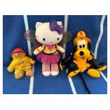 J1 - LOT ASSORTED CHARACTER PLUSH TOYS (K38)