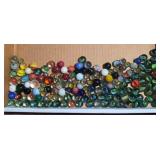 J1 - LARGE LOT ASSORTED GLASS MARBLES (A505)