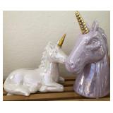 J1 - SET OF TWO UNICORN FIGURINES (A177)