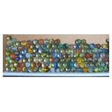 J1 - LARGE LOT VINTAGE GLASS MARBLES (A503)