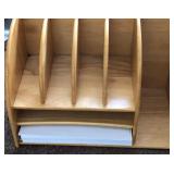 J1 - VINTAGE WOOD DESK ORGANIZER (A338)