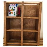 J1 - WOODEN SHELF UNIT WITH DECOR (B242)