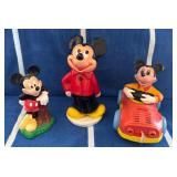 J1 - THREE VINTAGE MICKEY MOUSE TOYS (K30)