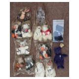 J1 - LOT ASSORTED PLUSH COLLECTIBLE BEARS (A545)