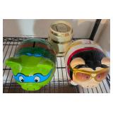 J1 - NOVELTY CHARACTER PIGGY BANKS LOT (E269)