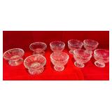 J4 - LOT OF GLASS DESSERT DISHES (K30)