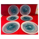 J4 - LOT OF CLEAR PLASTIC BOWLS (K39)