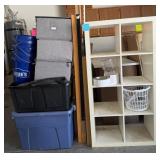 J4 - LOT OF STORAGE CONTAINERS AND SHELVING (6432)
