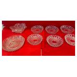 J4 - LOT OF PRESSED GLASS DISHES (K29)