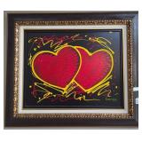 J4 - FRAMED HEART ARTWORK BY GOPARA (L107)
