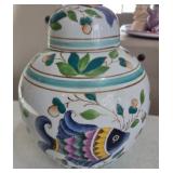 J4 - DECORATIVE GINGER JAR WITH LID