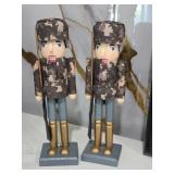 J4 - TWO MILITARY NUTCRACKER FIGURINES (L170)