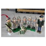 J4 - LOT OF MILITARY ORNAMENTS AND FIGURES