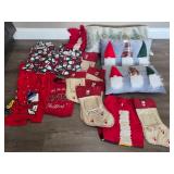 J4 - LOT OF CHRISTMAS DECOR AND BEDDING