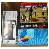 J4 - LOT OF OUTDOOR GAMES AND SPORTS ITEMS