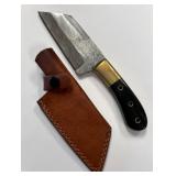 492 - COLLECTIBLE KNIFE WITH LEATHER SHEATH (18)