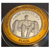 $10.00 ABE LINCOLN PLAZA CASINO SILVER STRIKE(B73)