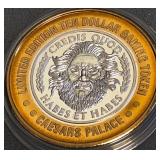 $10.00 CAESARS PALACE CASINO SILVER STRIKE (C29)