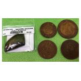 11 - NATURAL STONE WITH COLLECTIBLE COINS (Z98)
