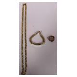 538 - GOLD TONE COSTUME JEWELRY (N8)