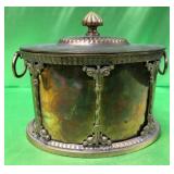 11 - VINTAGE BRASS TEA CADDY (Z83)