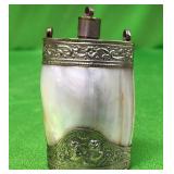 11 - ANTIQUE MOTHER OF PEARL SCENT FLASK PENDANT