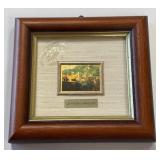 11 - MINIATURE ART W/ 23K GOLD FRAMED 5X5" (Z61)