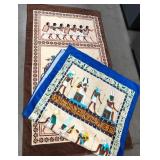 11 - TWO PIECES EGYPTIAN MOTIF WALL HANGINGS (Z90)