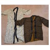 N1 - TWO ASIAN ROBES WITH CHINESE CHARACTERS (E23)