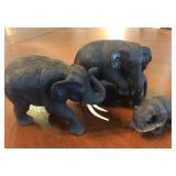 N1 - LOT OF 3 CARVED ANIMAL FIGURINES (A24)