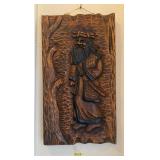 N1 - HAND-CARVED WOOD WARRIOR WALL ART