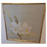 N1 - FRAMED ORCHID WATERCOLOR ARTWORK (E20)