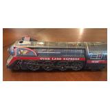 N1 - VINTAGE OVERLAND EXPRESS TIN TRAIN LOCOMOTIVE
