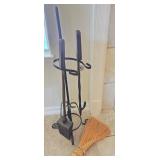 N1 - FIREPLACE TOOL SET & WISK BROOM (L51)