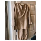 N1 - TAUPE LINEN TWO PIECE SUIT SIZE 8 (M4)